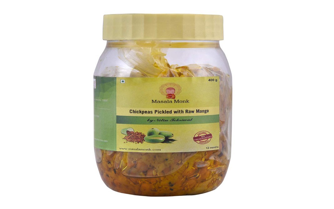 Masala Monk Chickpeas Pickled with Raw Mango    Plastic Jar  400 grams
